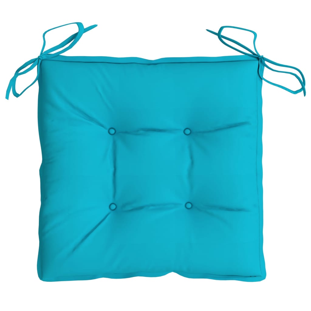 Cuscini per Sedia 4 pz Turchese 40x40x7 cm Tessuto | homemem39