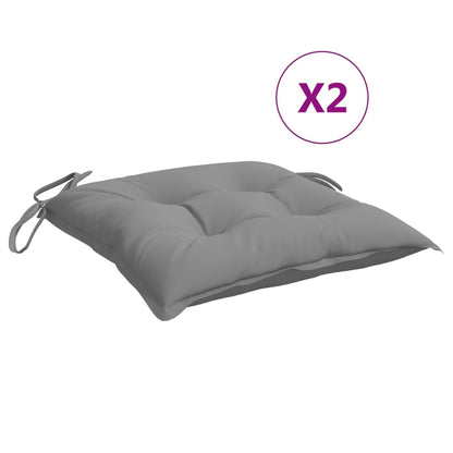 Cuscini per Sedia 2 pz Grigi 50x50x7 cm Tessuto Oxford | homemem39