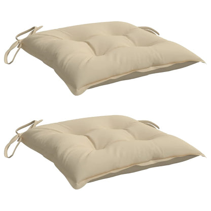 Cuscini per Pallet 2 pz Beige 50x50x7 cm Tessuto Oxford | homemem39