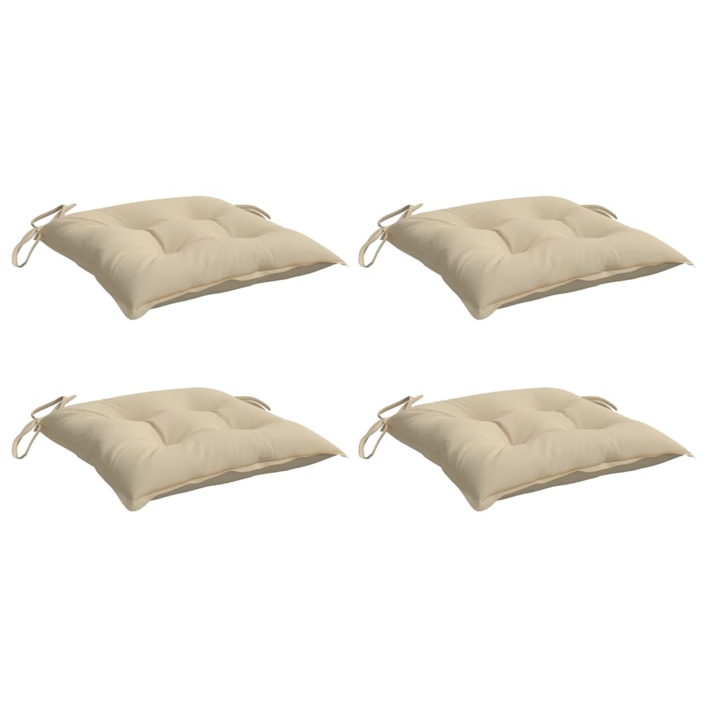 Cuscini per Pallet 4 pz Beige 50x50x7 cm Tessuto Oxford | homemem39