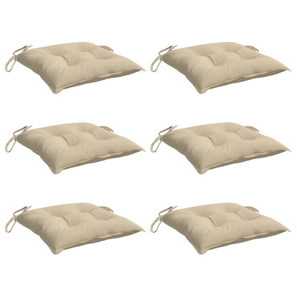 Cuscini per Pallet 6 pz Beige 50x50x7 cm Tessuto Oxford