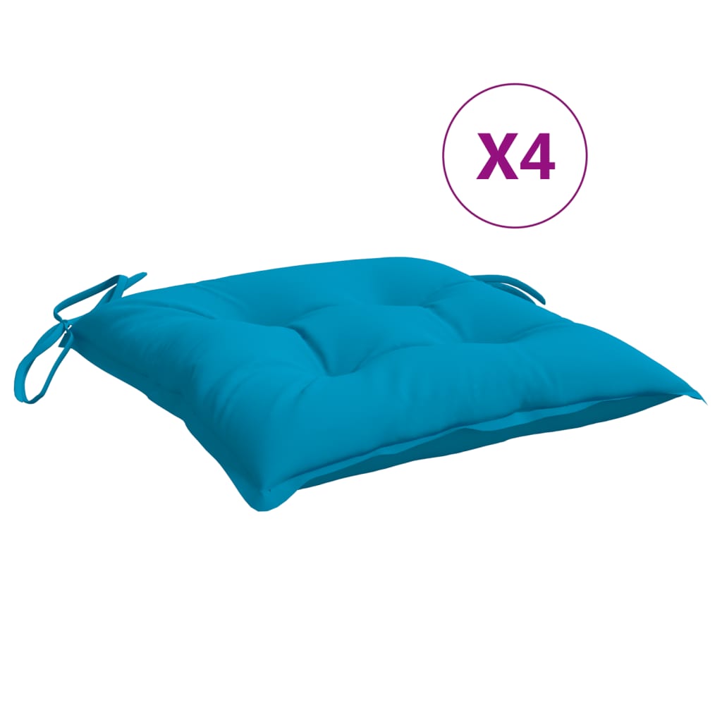 Cuscini per Pallet 4 pz Azzurri 50x50x7 cm in Tessuto Oxford | homemem39