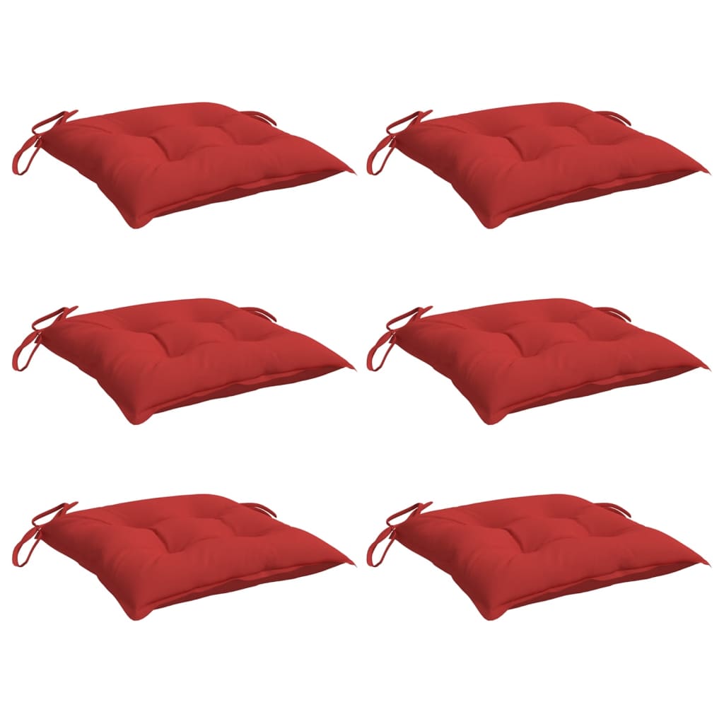 Cuscini per Pallet 6 pz Rossi 50x50x7 cm Tessuto Oxford | homemem39
