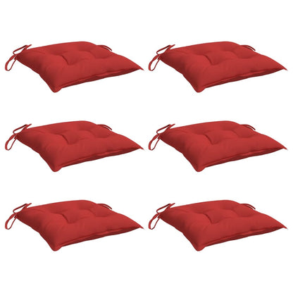 Cuscini per Pallet 6 pz Rossi 50x50x7 cm Tessuto Oxford | homemem39