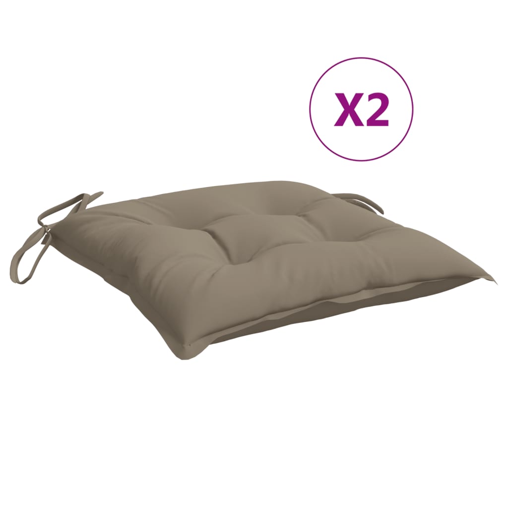Cuscini per Pallet 2 pz Tortora 50x50x7 cm Tessuto Oxford | homemem39