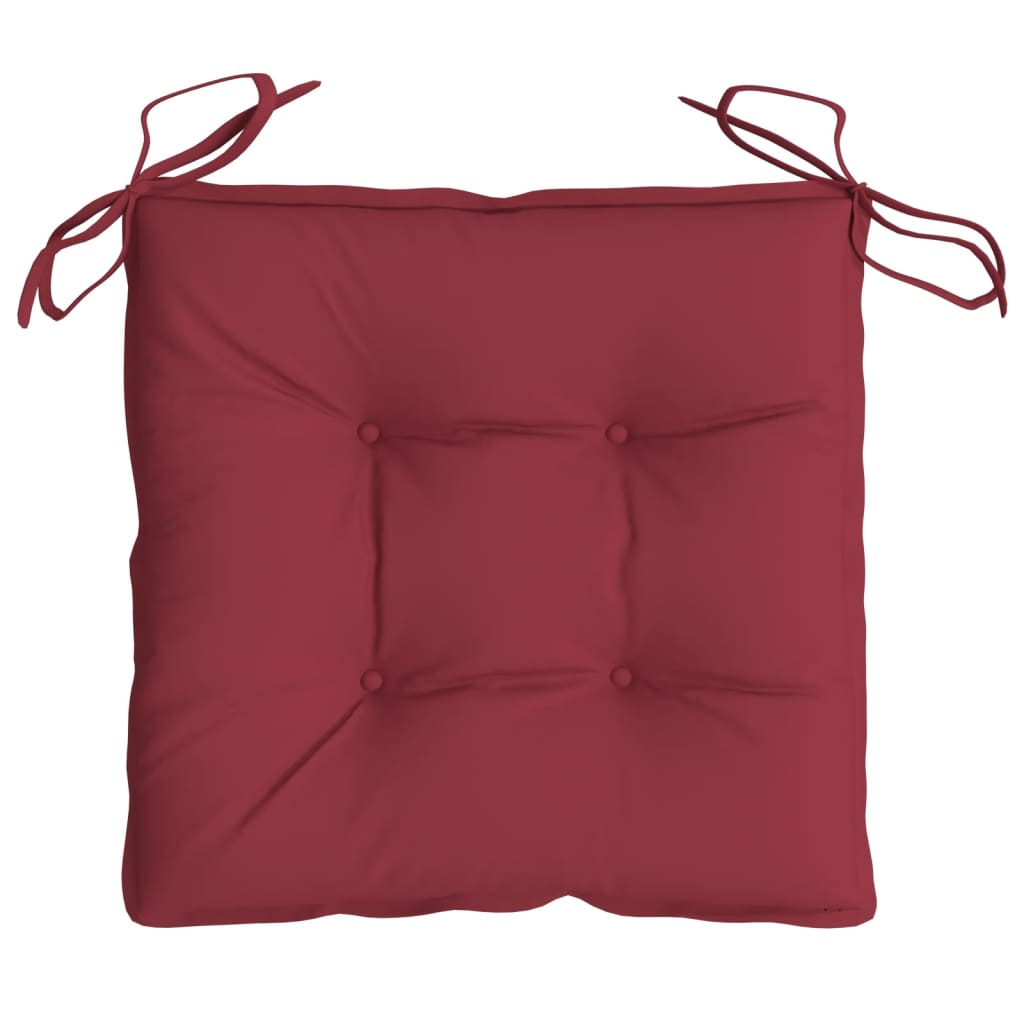 Cuscini per Pallet 2 pz Rosso Vino 50x50x7 cm Tessuto Oxford - homemem39