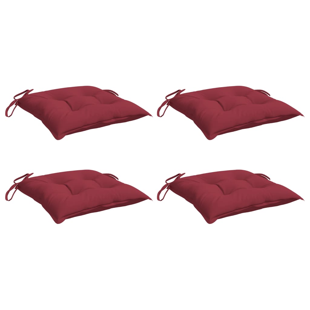 Cuscini per Pallet 4 pz Rosso Vino 50x50x7 cm Tessuto Oxford - homemem39