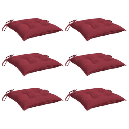 Cuscini per Pallet 6 pz Rosso Vino 50x50x7 cm Tessuto Oxford - homemem39