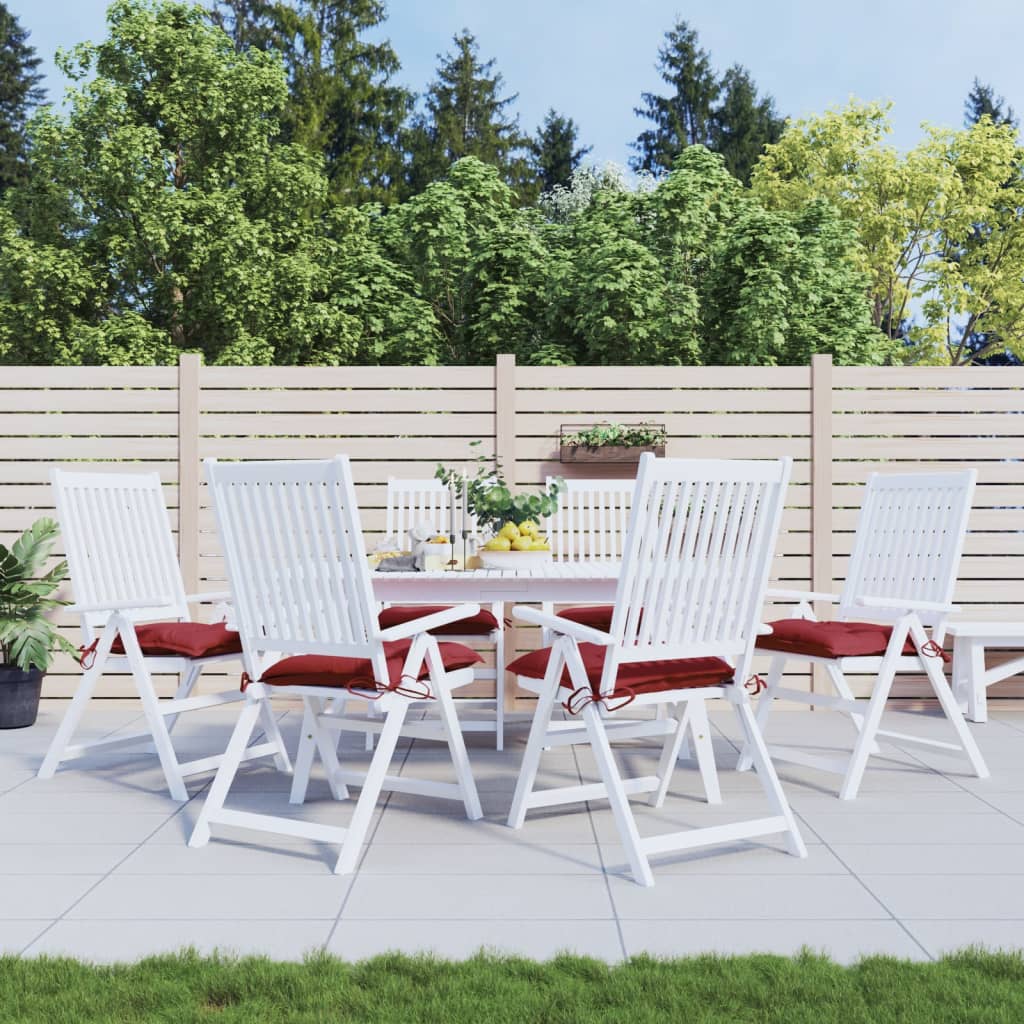Cuscini per Pallet 6 pz Rosso Vino 50x50x7 cm Tessuto Oxford | homemem39