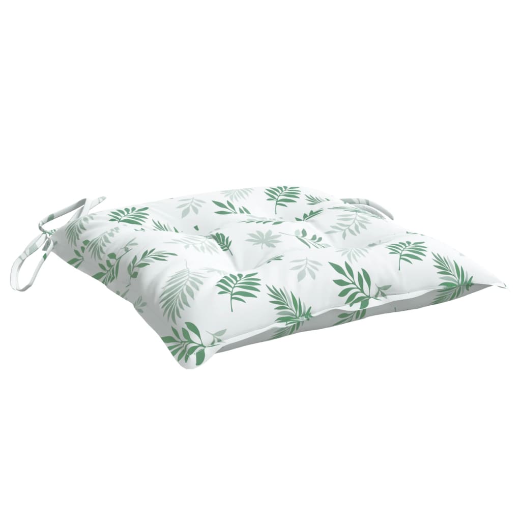 Cuscini per Sedia 2 pz a Foglie 50x50x7 cm Tessuto Oxford | homemem39