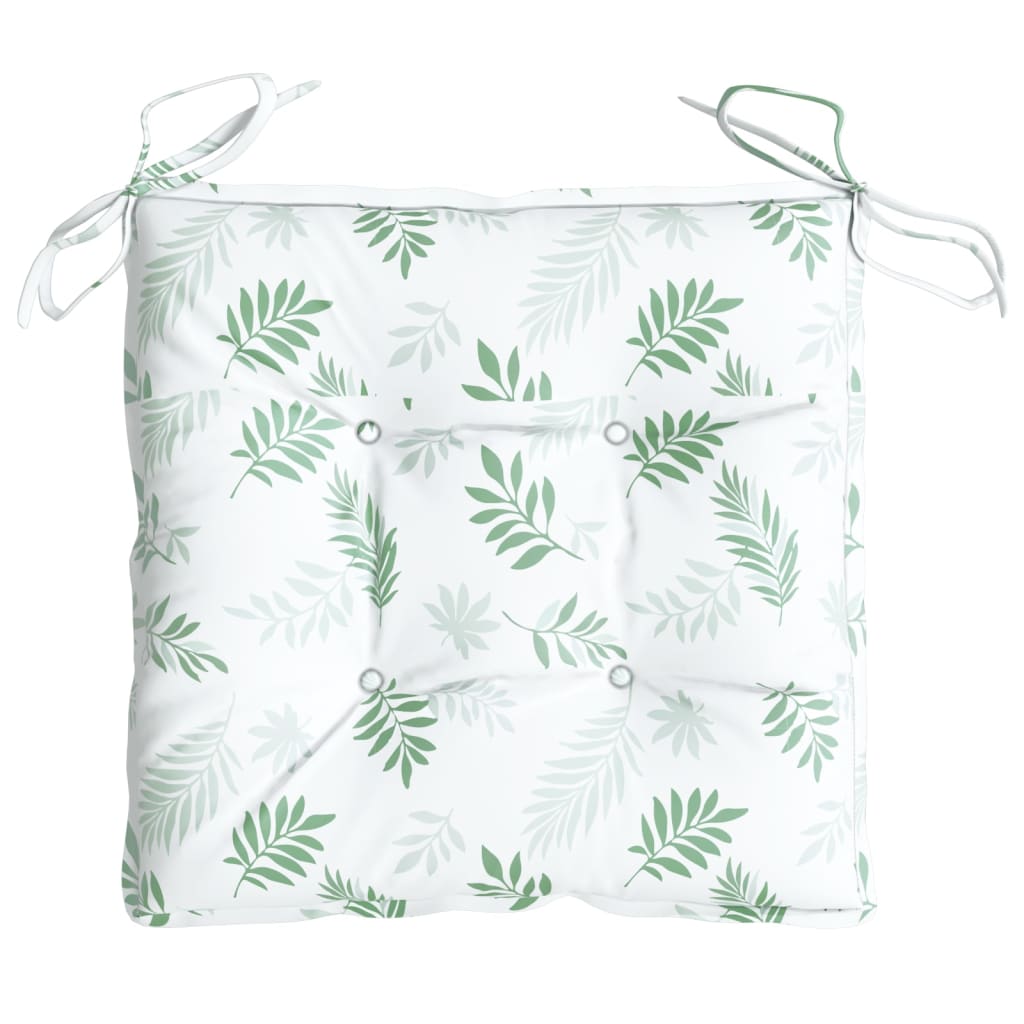 Cuscini per Sedia 2 pz a Foglie 50x50x7 cm Tessuto Oxford | homemem39