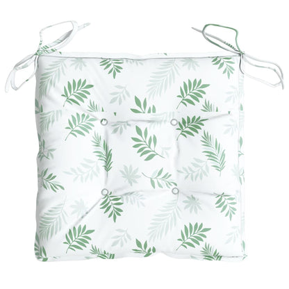 Cuscini per Sedia 2 pz a Foglie 50x50x7 cm Tessuto Oxford