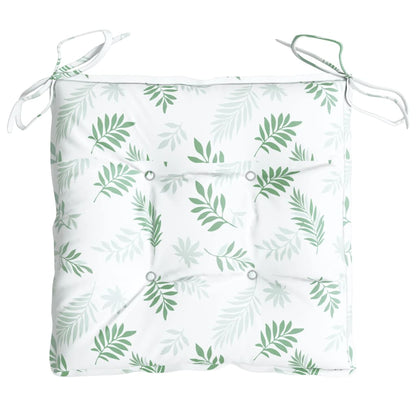 Cuscini per Sedia 6 pz a Foglie 50x50x7 cm Tessuto Oxford