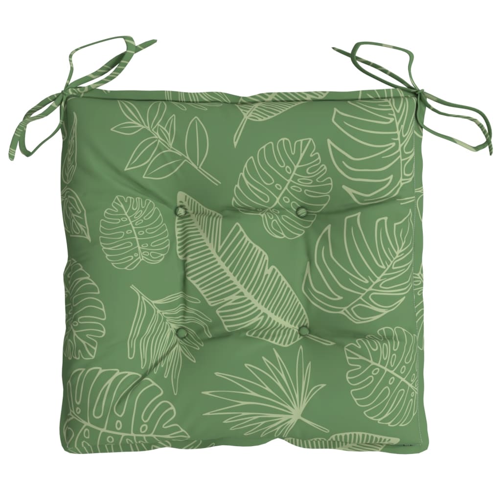 Cuscini per Sedia 4pz Motivo a Foglie 50x50x7 cm Tessuto - homemem39