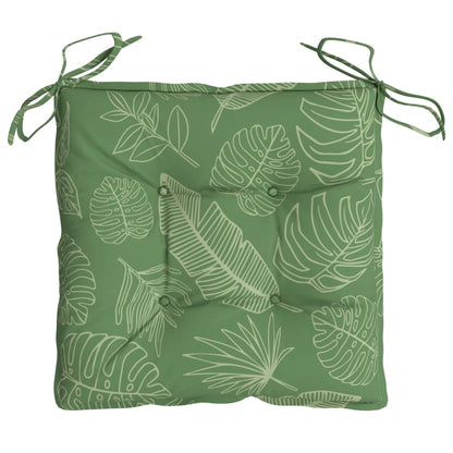 Cuscini per Sedia 4pz Motivo a Foglie 50x50x7 cm Tessuto - homemem39