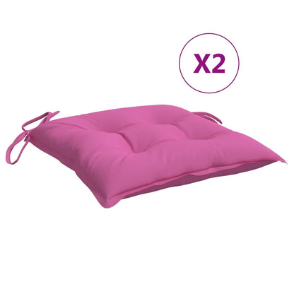 Cuscini per Sedia 2 pz Rosa 50x50x7 cm in Tessuto Oxford - homemem39