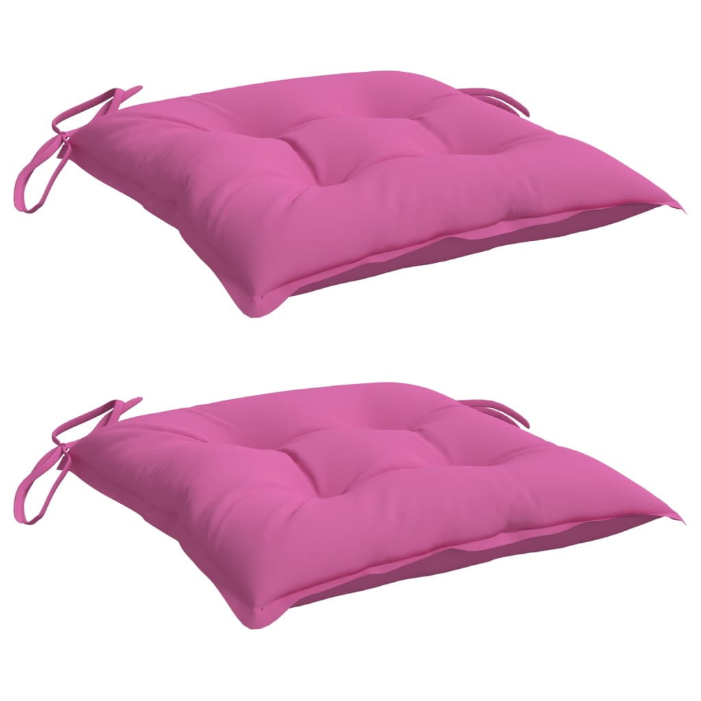 Cuscini per Sedia 2 pz Rosa 50x50x7 cm in Tessuto Oxford - homemem39