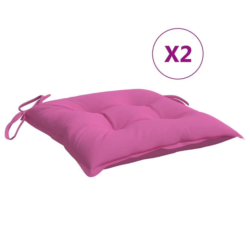 Cuscini per Sedia 6 pz Rosa 50x50x7 cm in Tessuto Oxford - homemem39