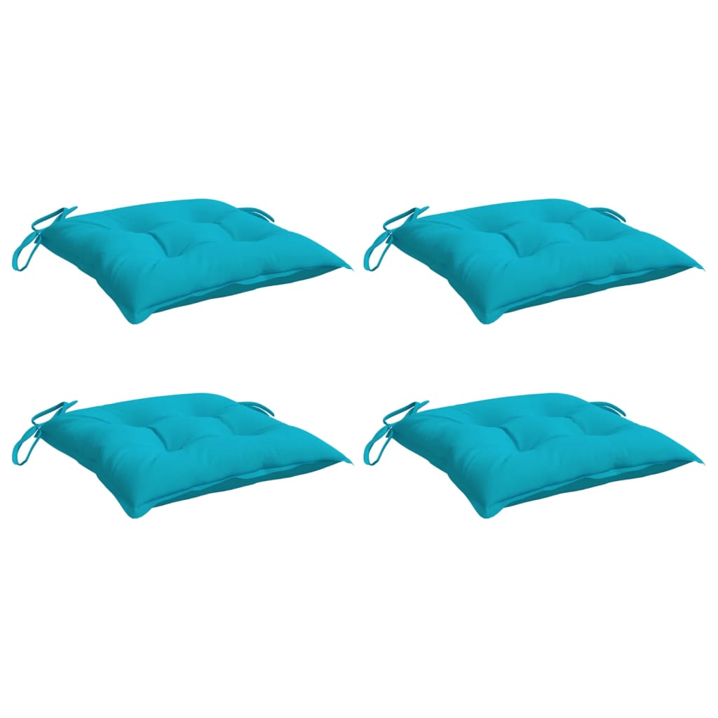 Cuscini per Sedia 4 pz Turchese 50x50x7 cm Tessuto Oxford | homemem39