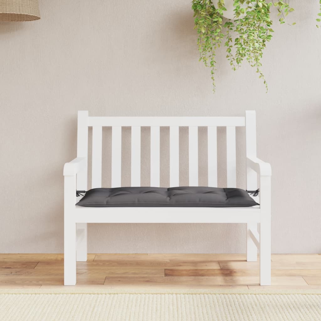 Cuscino per Panca Antracite 100x50x7 cm in Tessuto Oxford | homemem39