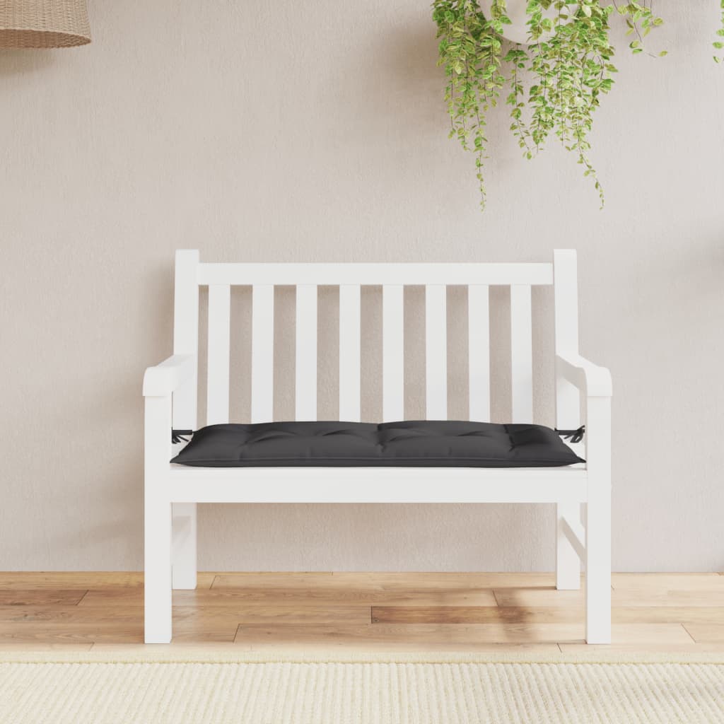 Cuscino per Panca Nero 100x50x7 cm in Tessuto Oxford | homemem39