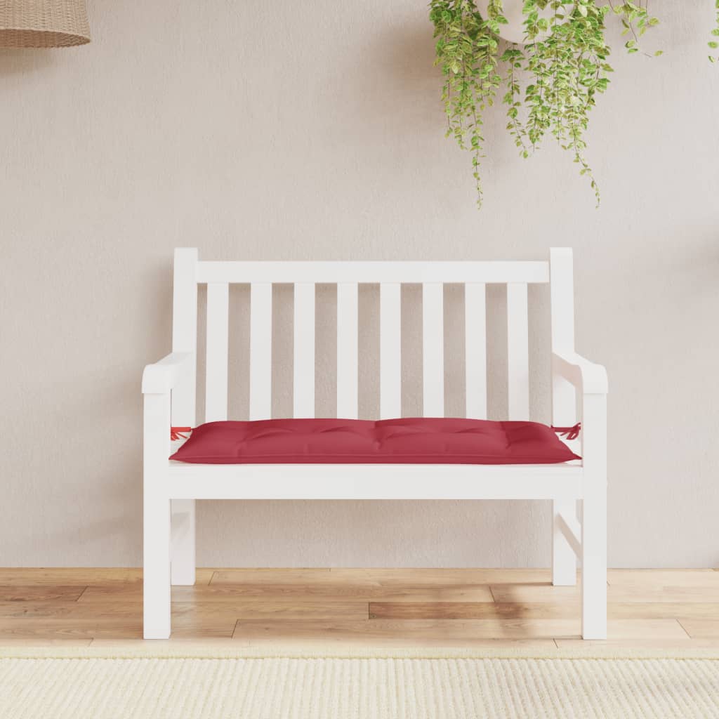 Cuscino per Panca Rosso Vino 100x50x7 cm in Tessuto Oxford | homemem39