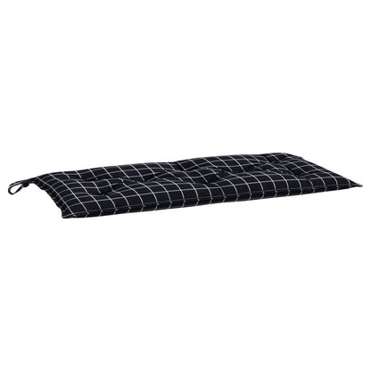 Cuscino per Panca a Quadri Neri 100x50x7 cm in Tessuto Oxford - homemem39
