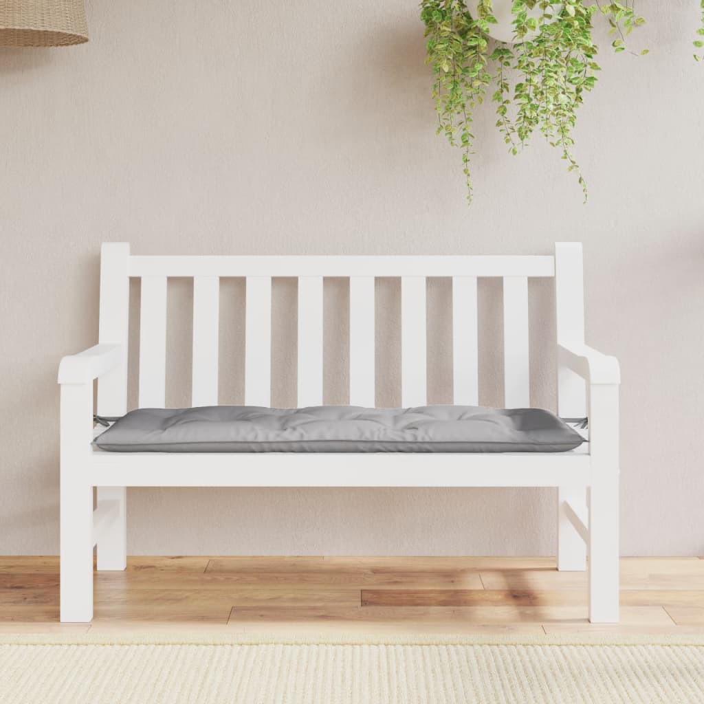 Cuscino per Panca Grigio 120x50x7 cm in Tessuto Oxford | homemem39