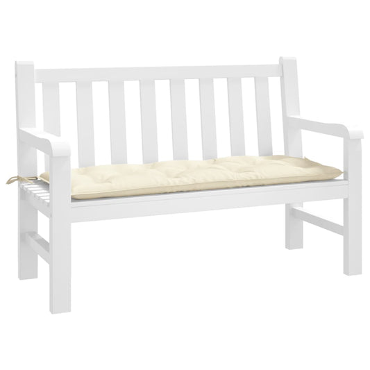 Cuscino per Panca da Giardino Crema 120x50x7 cm Tessuto Oxford | homemem39