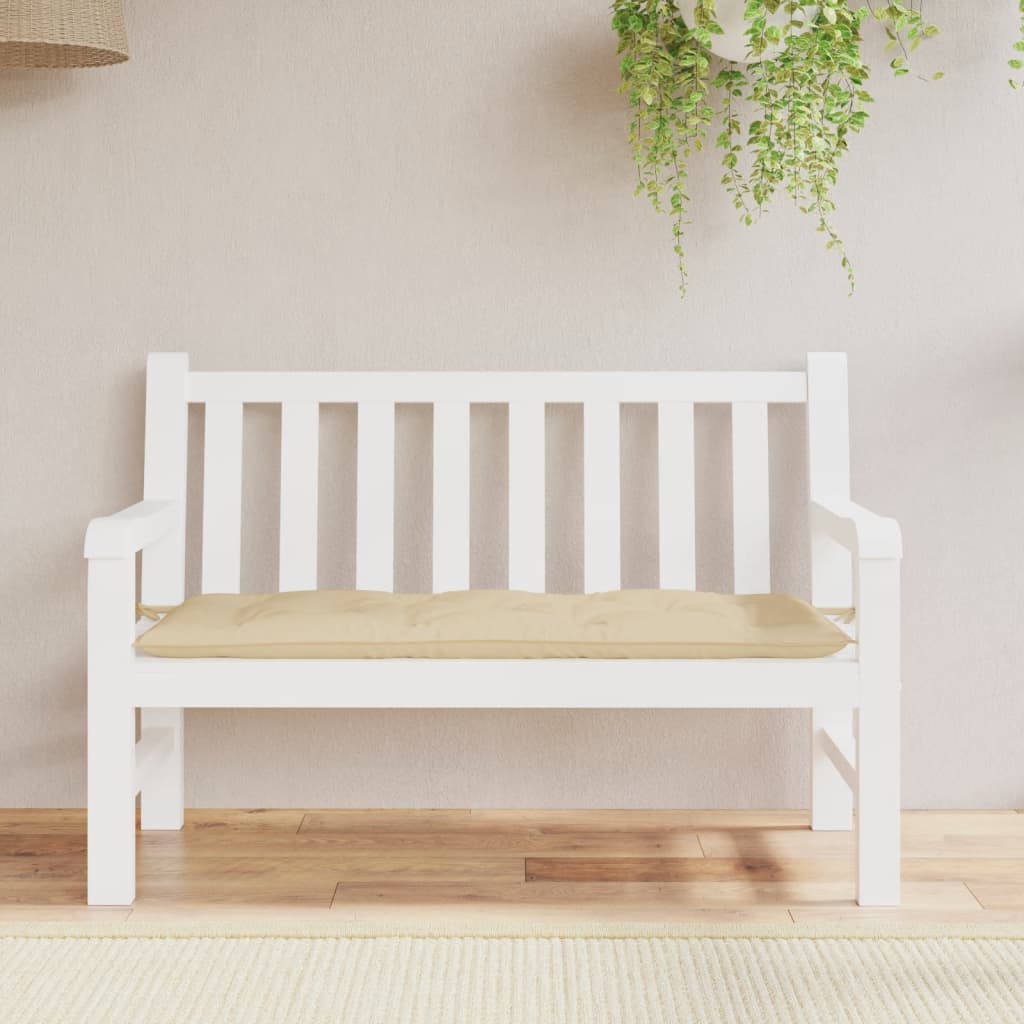Cuscino per Panca Beige 120x50x7 cm in Tessuto Oxford | homemem39