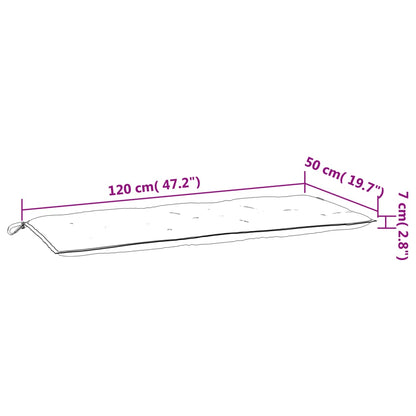 Cuscino per Panca Tortora 120x50x7 cm in Tessuto Oxford | homemem39