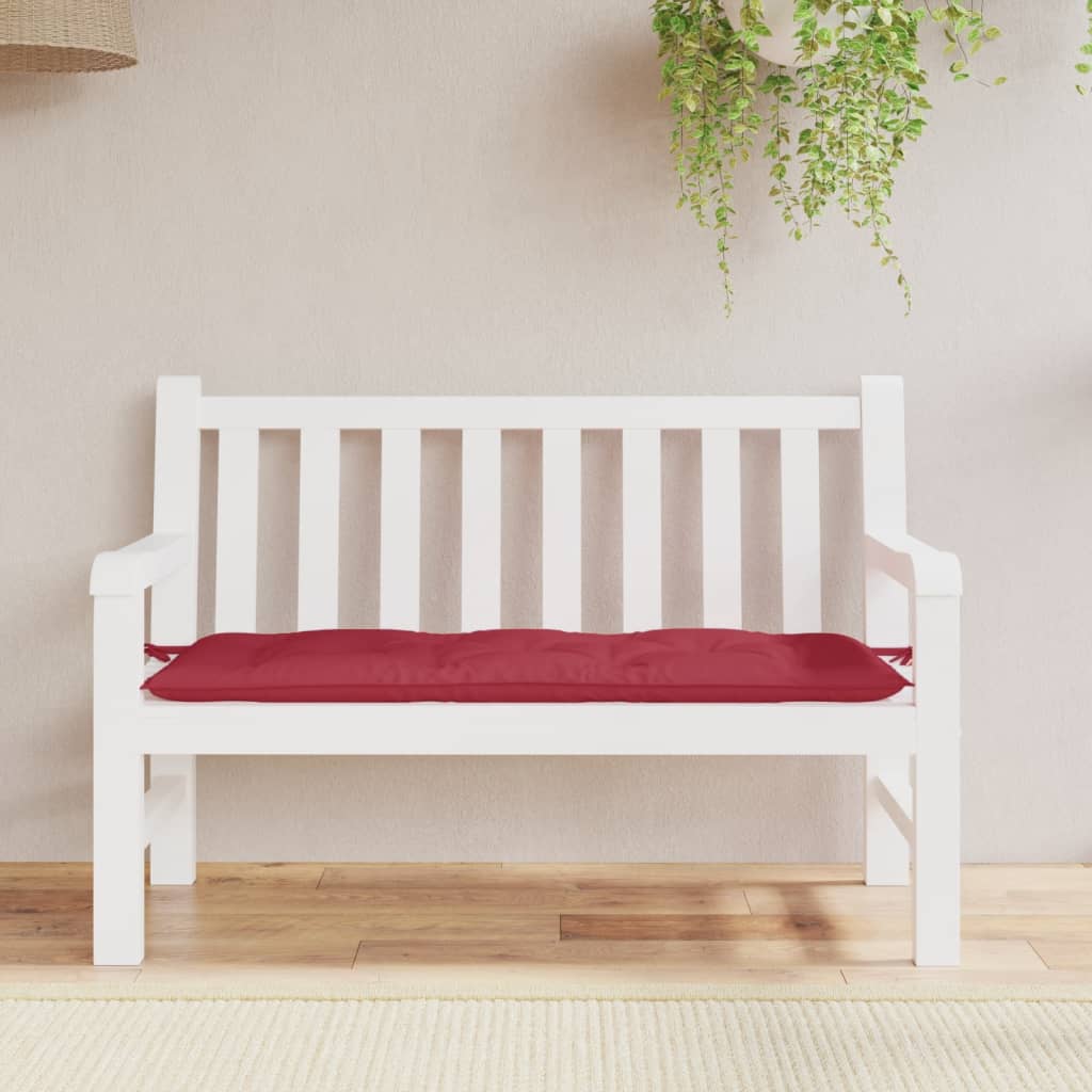 Cuscino per Panca Rosso Vino 120x50x7 cm in Tessuto Oxford | homemem39