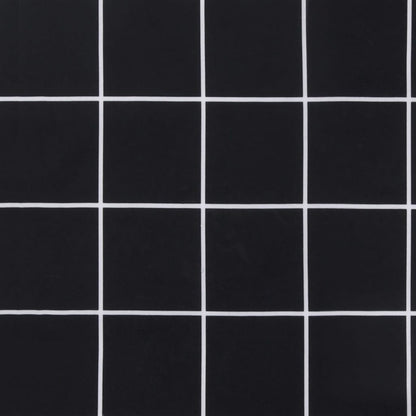 Cuscino Panca Giardino Motivo a Quadri Nero 120x50x7 cm Tessuto - homemem39