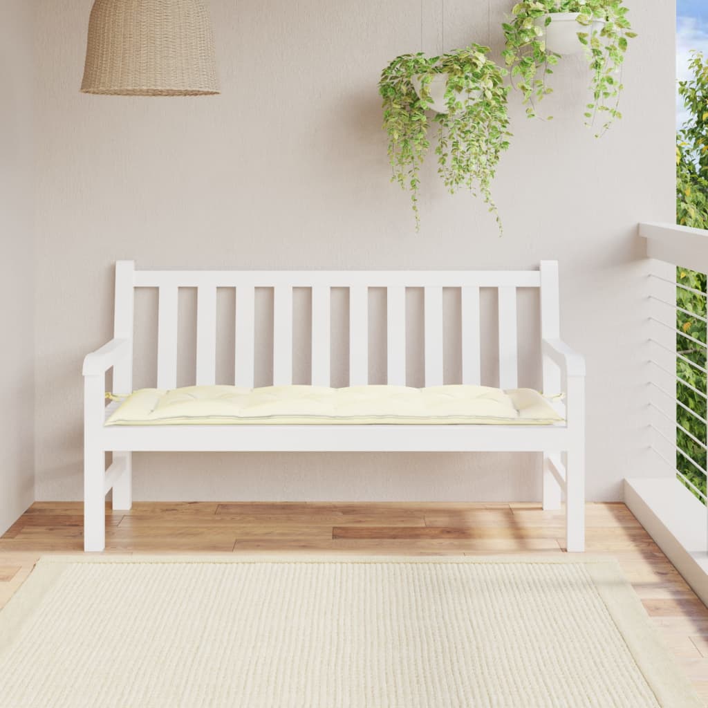 Cuscino per Panca Crema 150x50x7 cm in Tessuto Oxford | homemem39