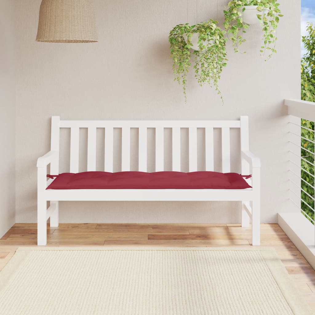 Cuscino per Panca Rosso Vino 150x50x7 cm in Tessuto Oxford | homemem39