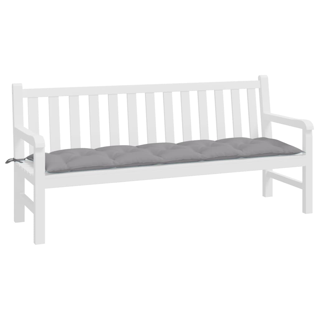 Cuscino per Panca Grigio 180x50x7 cm in Tessuto Oxford | homemem39