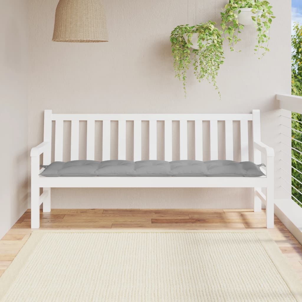 Cuscino per Panca Grigio 180x50x7 cm in Tessuto Oxford | homemem39