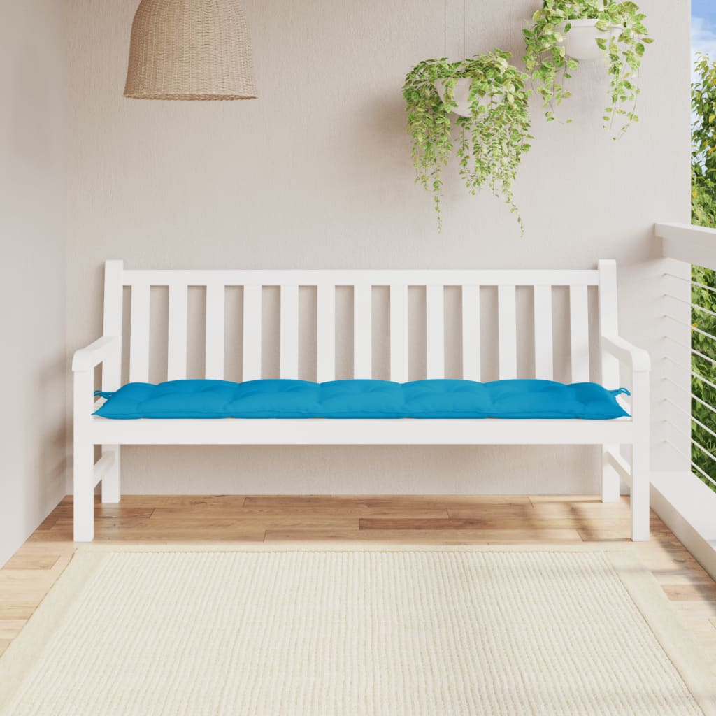 Cuscino per Panca Azzurro 180x50x7 cm in Tessuto Oxford | homemem39