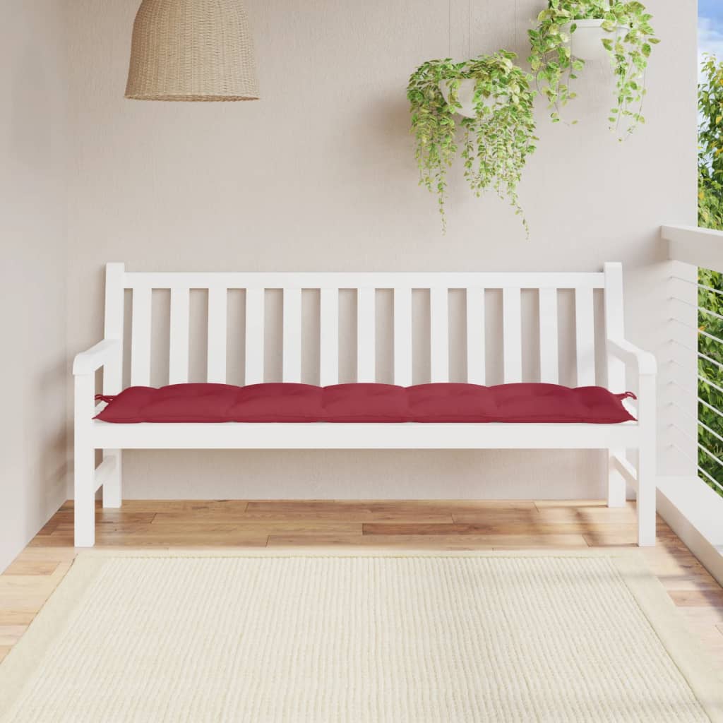 Cuscino per Panca Rosso Vino 180x50x7 cm in Tessuto Oxford | homemem39