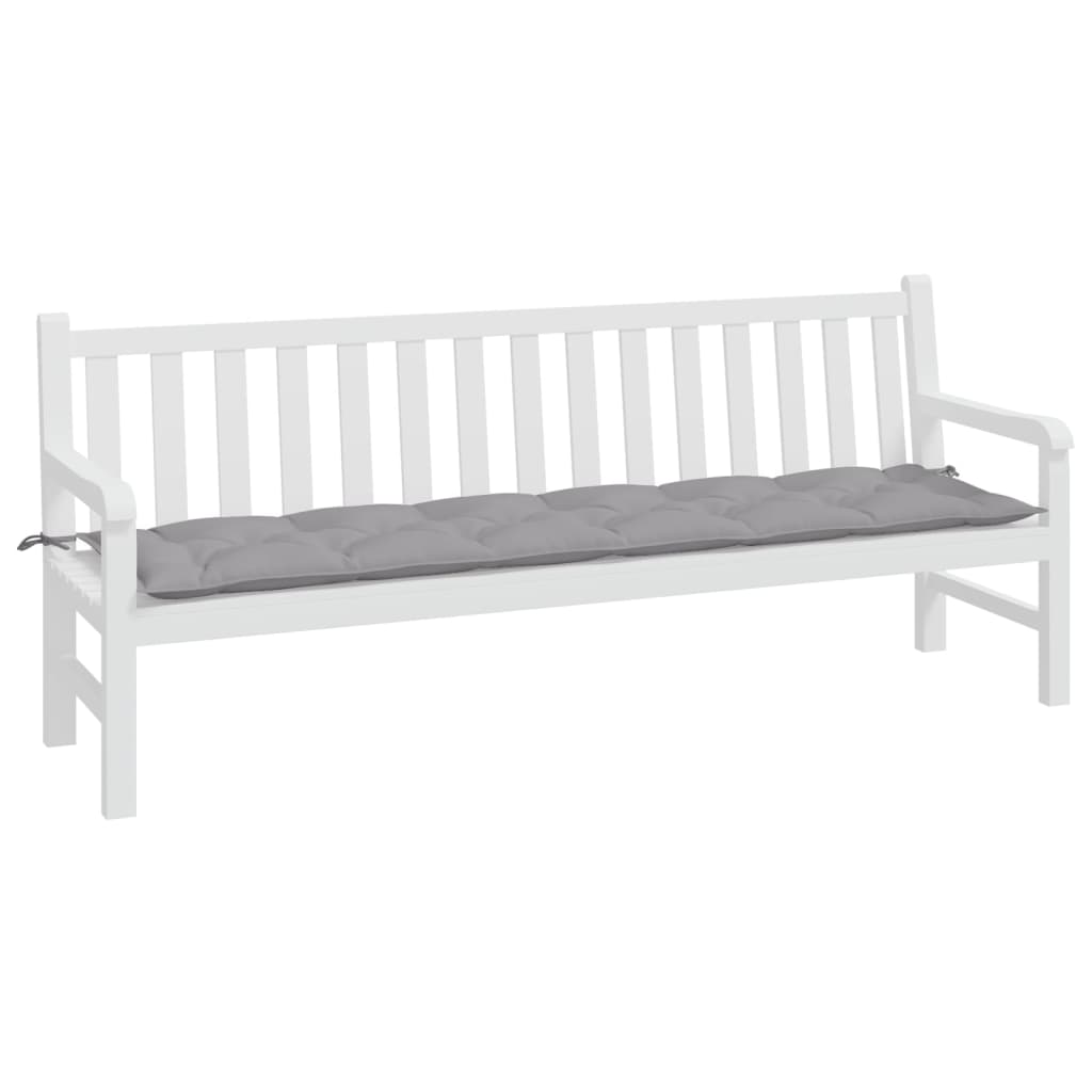 Cuscino per Panca Grigio 200x50x7 cm in Tessuto Oxford - homemem39
