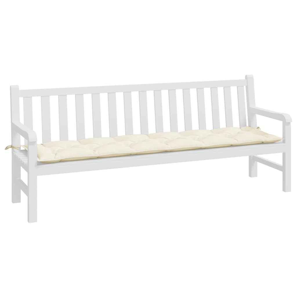 Cuscino per Panca Giardino Crema 200x50x7 cm in Tessuto Oxford - homemem39