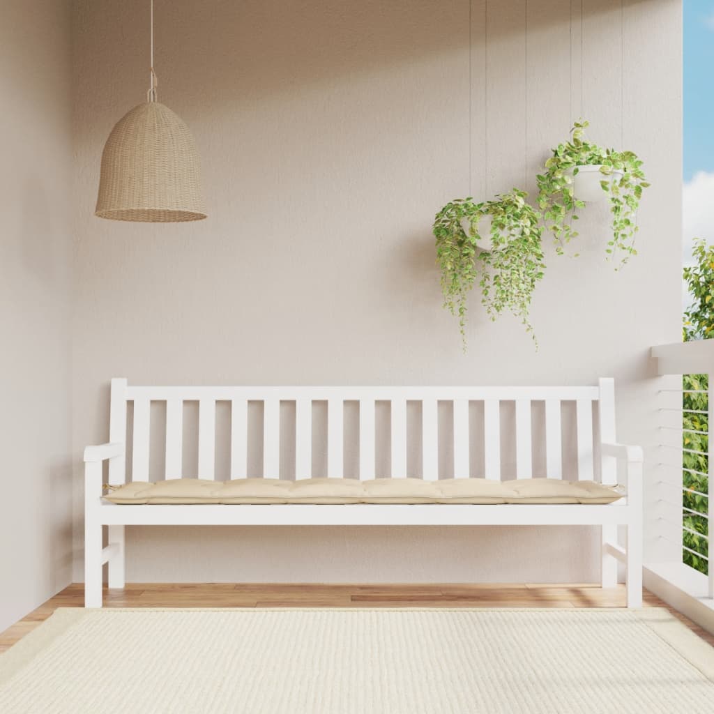 Cuscino per Panca Beige 200x50x7 cm in Tessuto Oxford | homemem39