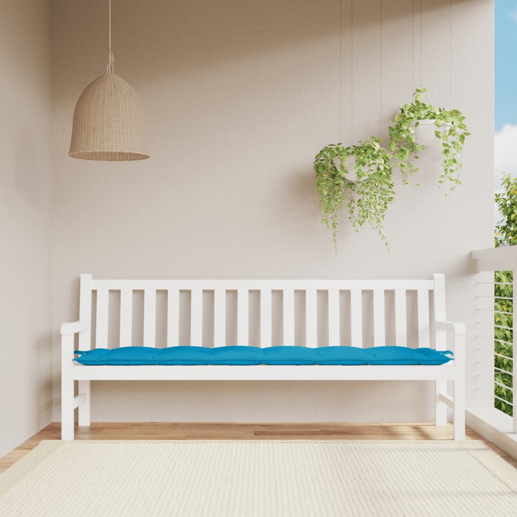 Cuscino per Panca Azzurro 200x50x7 cm in Tessuto Oxford | homemem39