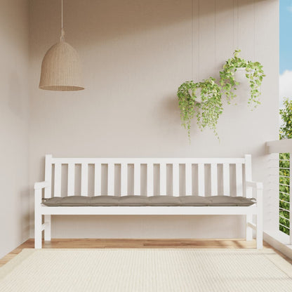 Cuscino per Panca Tortora 200x50x7 cm in Tessuto Oxford | homemem39