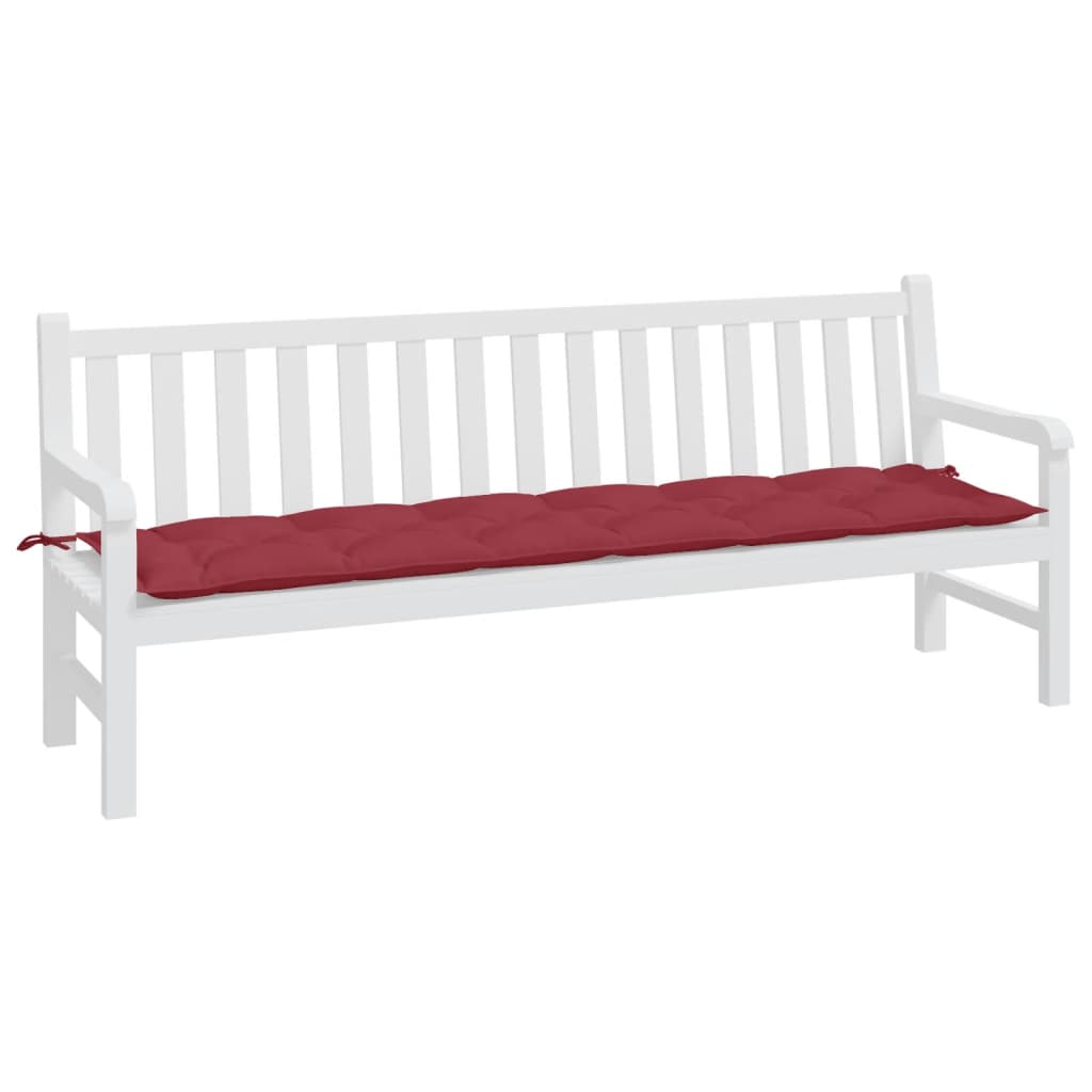 Cuscino per Panca Rosso Vino 200x50x7 cm in Tessuto Oxford | homemem39
