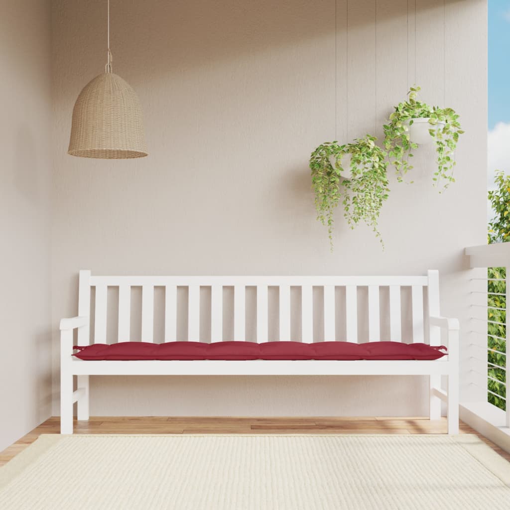 Cuscino per Panca Rosso Vino 200x50x7 cm in Tessuto Oxford | homemem39