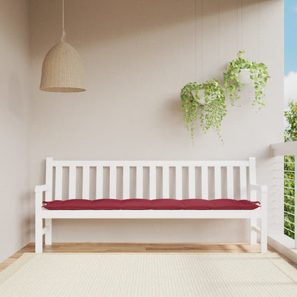 Cuscino per Panca Rosso Vino 200x50x7 cm in Tessuto Oxford | homemem39