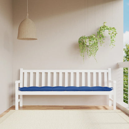 Cuscino per Panca Giardino Blu Reale 200x50x7 cm Tessuto Oxford | homemem39