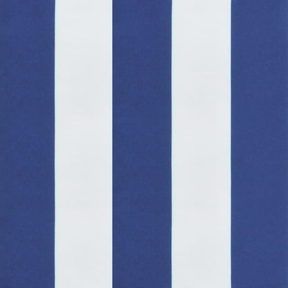 Cuscino Panca Giardino Righe Bianche e Blu 200x50x7 cm Tessuto - homemem39