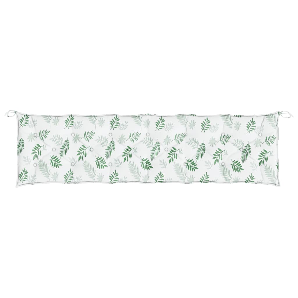 Cuscino Panca da Giardino Motivo a Foglie Tessuto